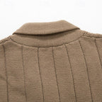 Men's black cable-knit Shawl Collar Cardigan with Button Front