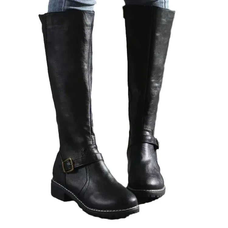 Women's dark brown classic cushioned comfort boots with padded insole