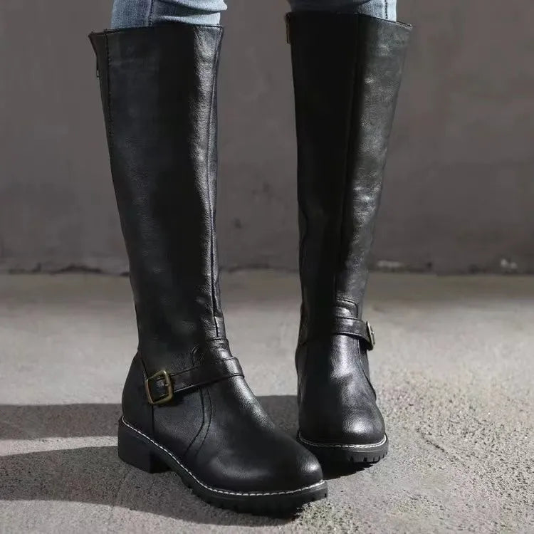 Women's black classic cushioned comfort boots with padded insole