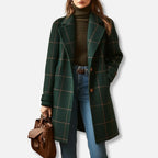 Women's plaid long coat