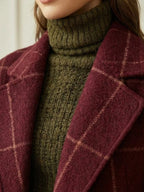 Women's plaid long coat
