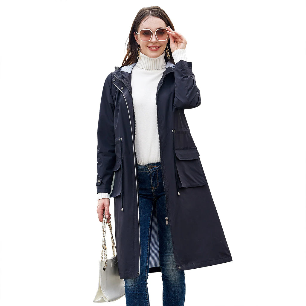 Women's waterproof trench coat