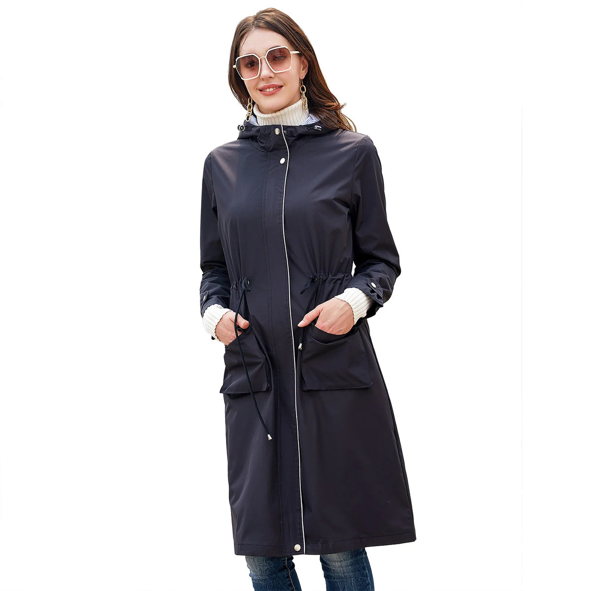 Women's waterproof trench coat