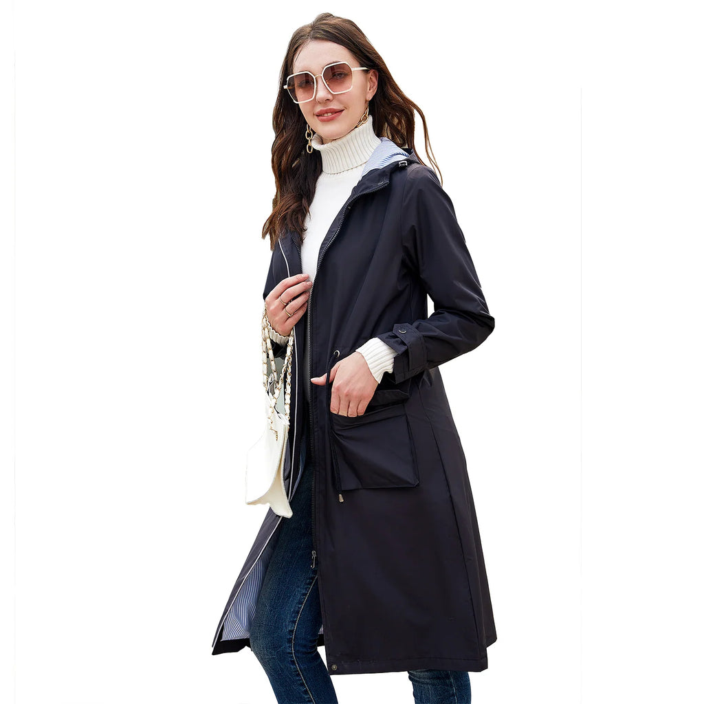 Women's waterproof trench coat