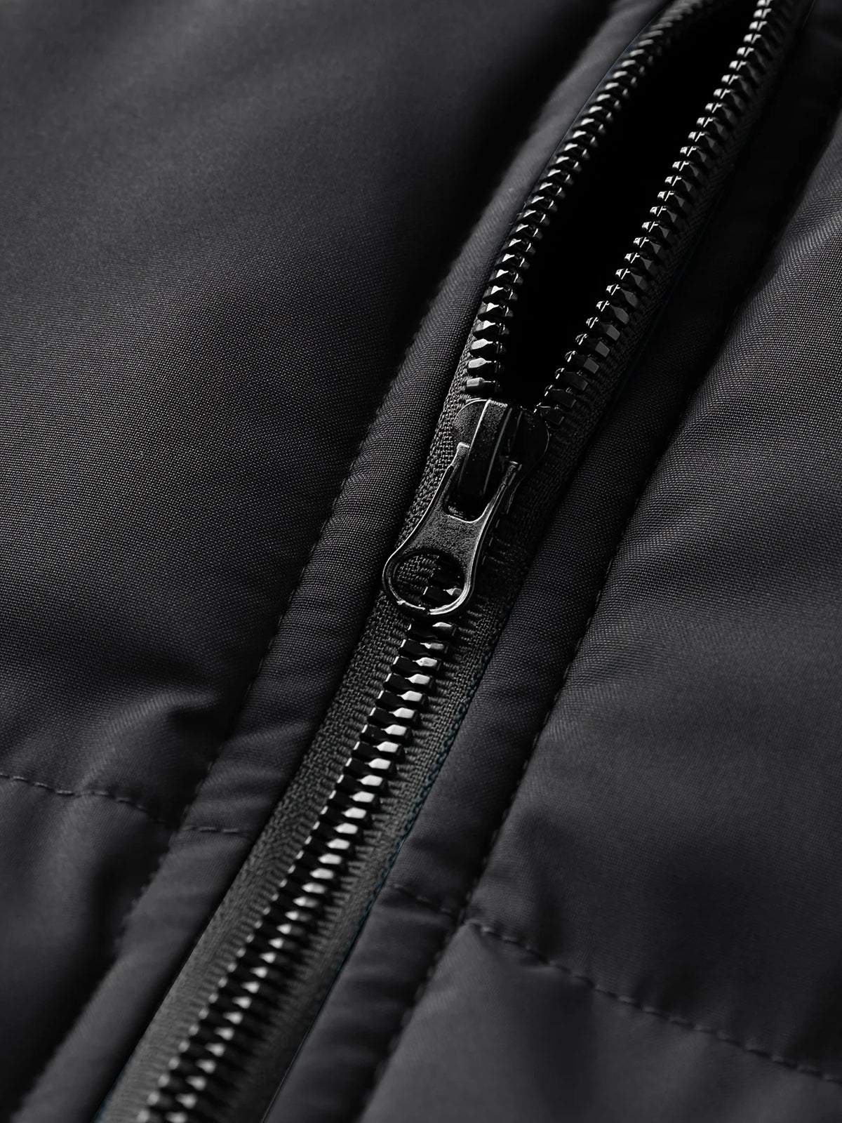 Men's navy quilted Hooded Winter Jacket with Sleeve Zip Pocket