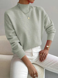 Colletta | Women's High-Neck Knit Sweater with Classic Cut for Winter