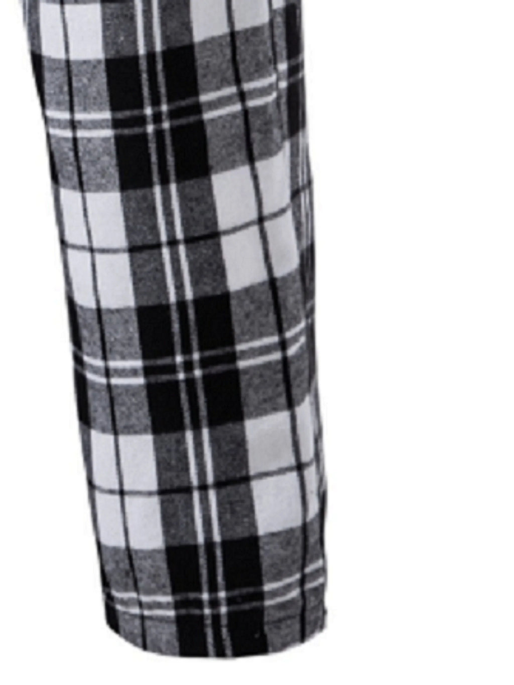Men's royal blue relaxed Plaid Pajama Pants with Drawstring Waist