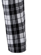 Men's royal blue relaxed Plaid Pajama Pants with Drawstring Waist