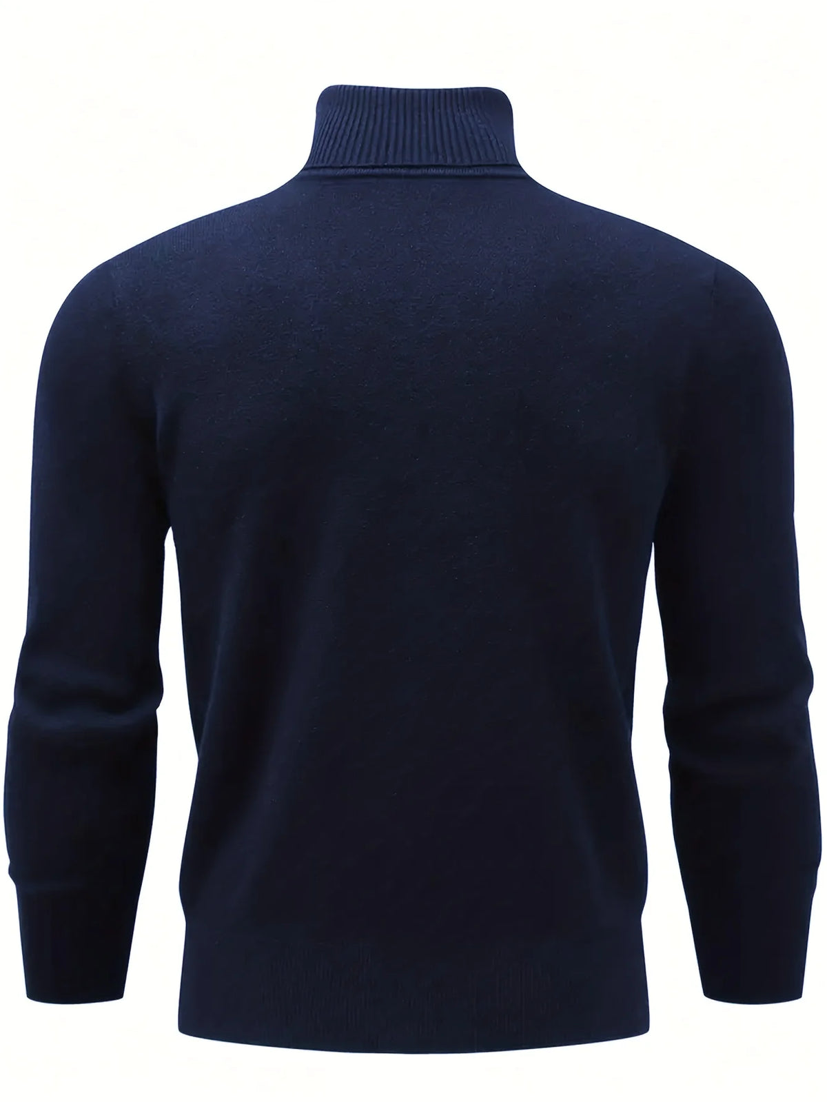 Men's burgundy slim-Fit Ribbed Turtleneck Sweater for Winter Layering