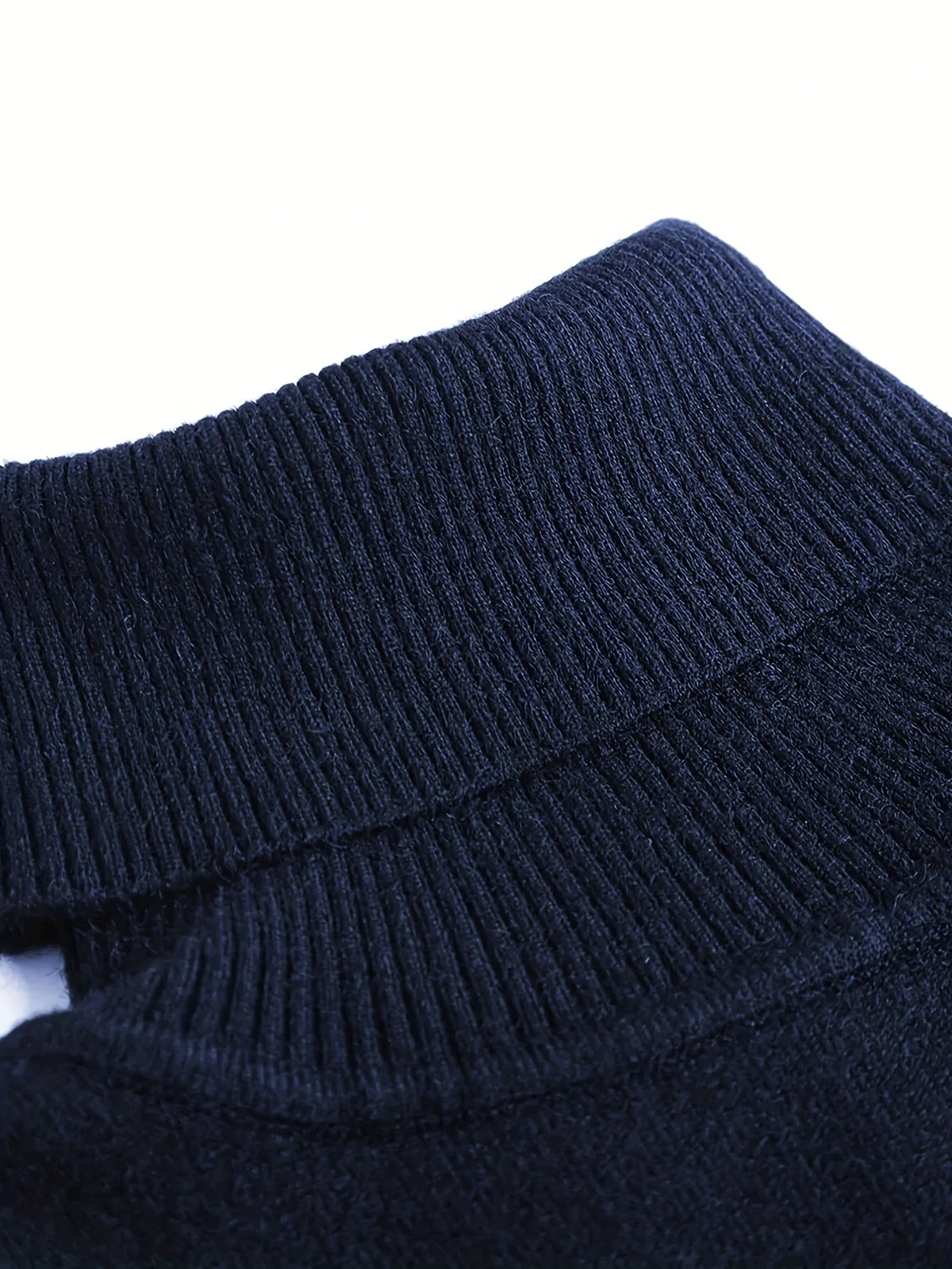 Men's burgundy slim-Fit Ribbed Turtleneck Sweater for Winter Layering