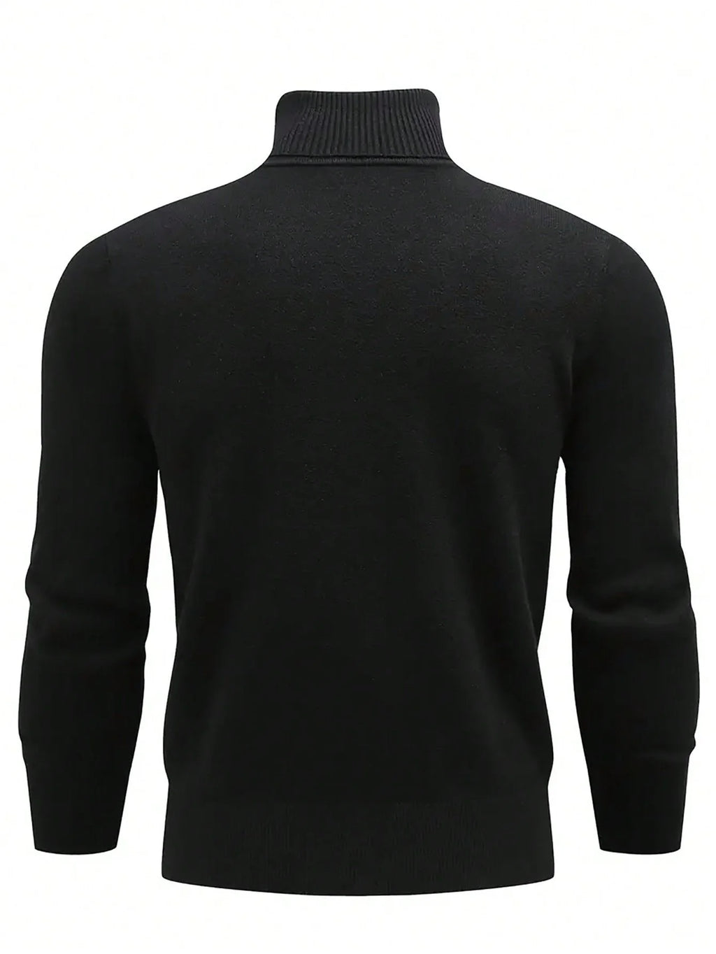 Men's burgundy slim-Fit Ribbed Turtleneck Sweater for Winter Layering