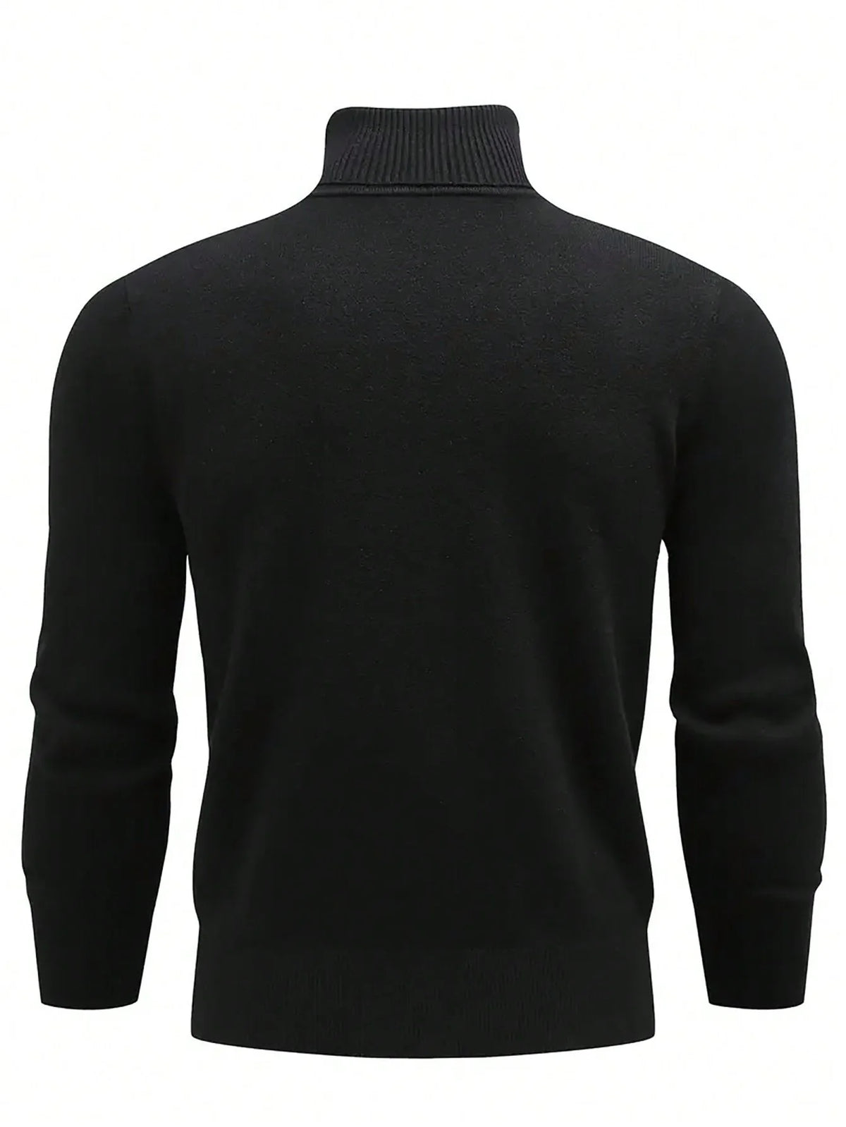 Men's burgundy slim-Fit Ribbed Turtleneck Sweater for Winter Layering
