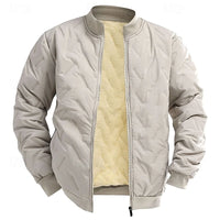 Douglas | Men's Sherpa-Lined Textured Quilted Bomber Jacket for Winter