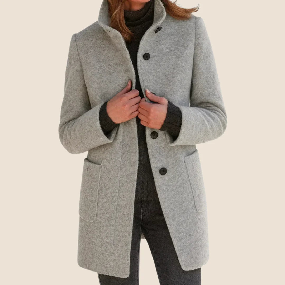 Women's gray tailored coat