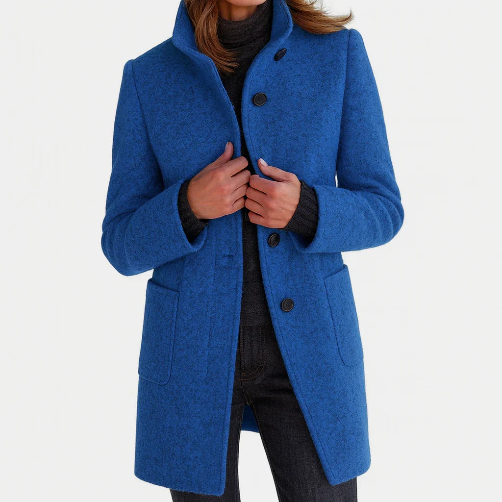 Women's blue tailored coat