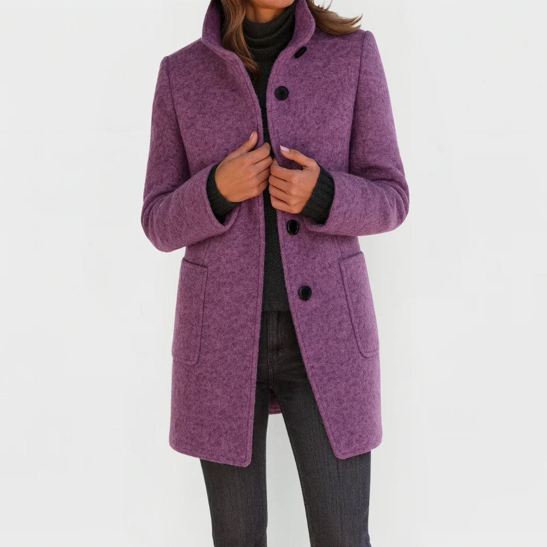 Women's purple tailored coat