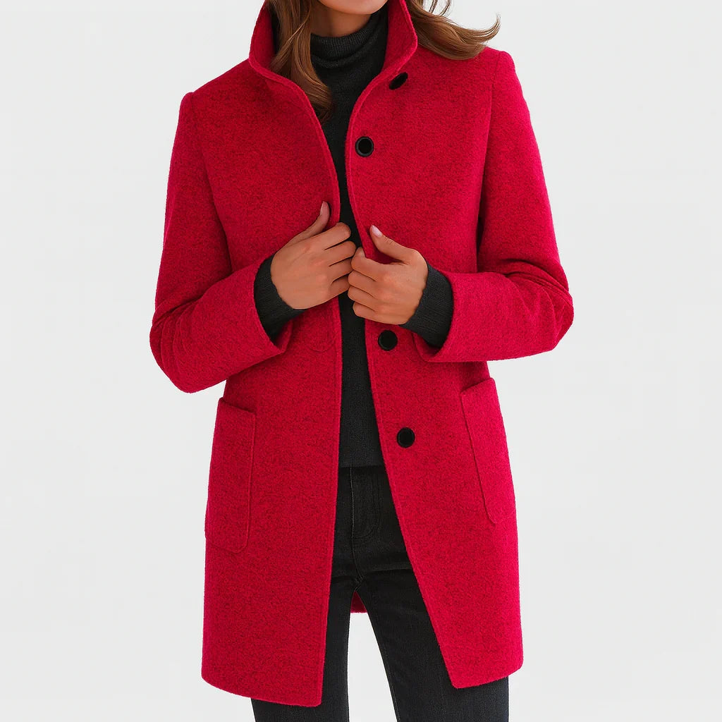 Women's red tailored coat
