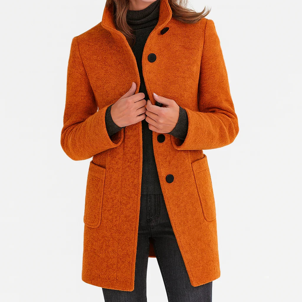 Women's orange tailored coat