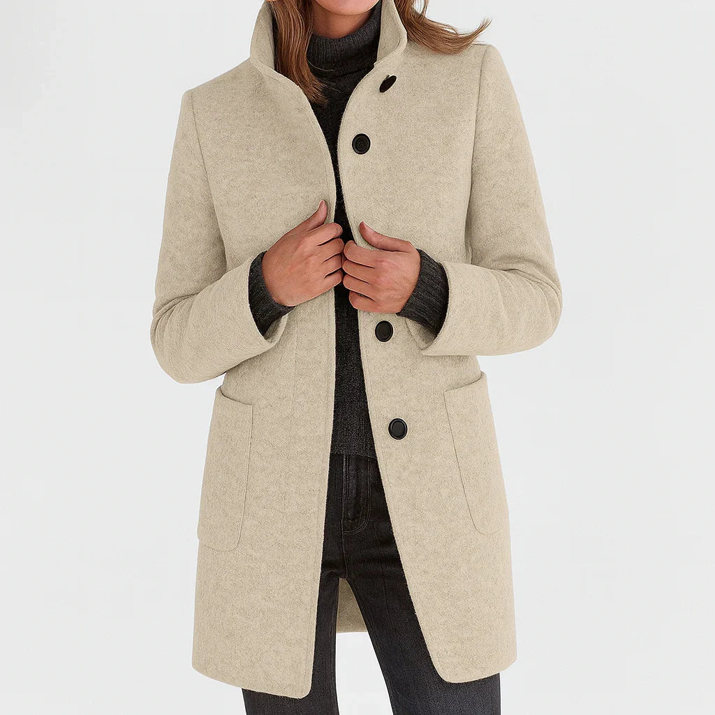 Women's beige tailored coat