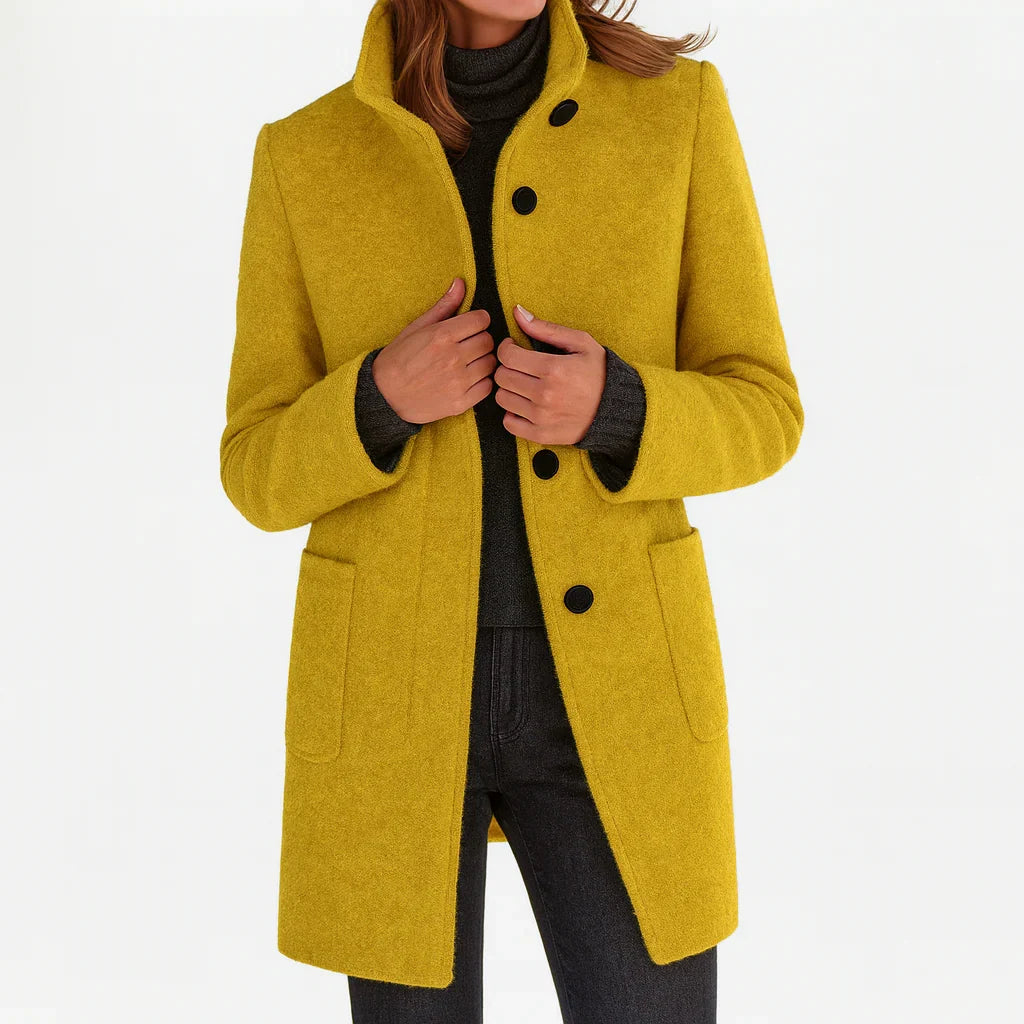 Women's yellow tailored coat