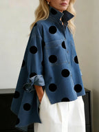 Women's blue denim shirt