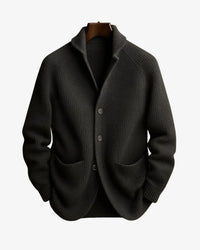 Sinclair | Men's Tailored Notch-Lapel Ribbed Knit Sweater Blazer