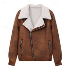 Men's brown rugged winter work jacket with flap chest pocket