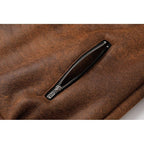 Men's brown rugged winter work jacket with flap chest pocket