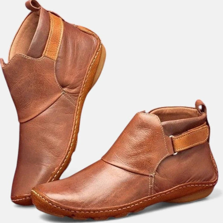Women's brown comfort ankle boots