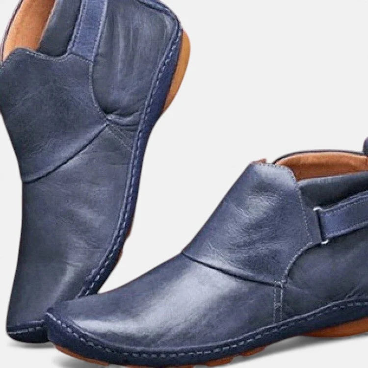 Women's blue comfort ankle boots