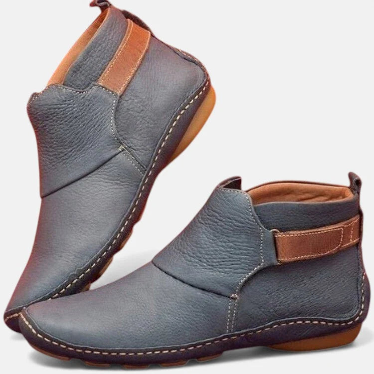 Women's gray comfort ankle boots