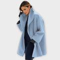 Women's blue windproof coat