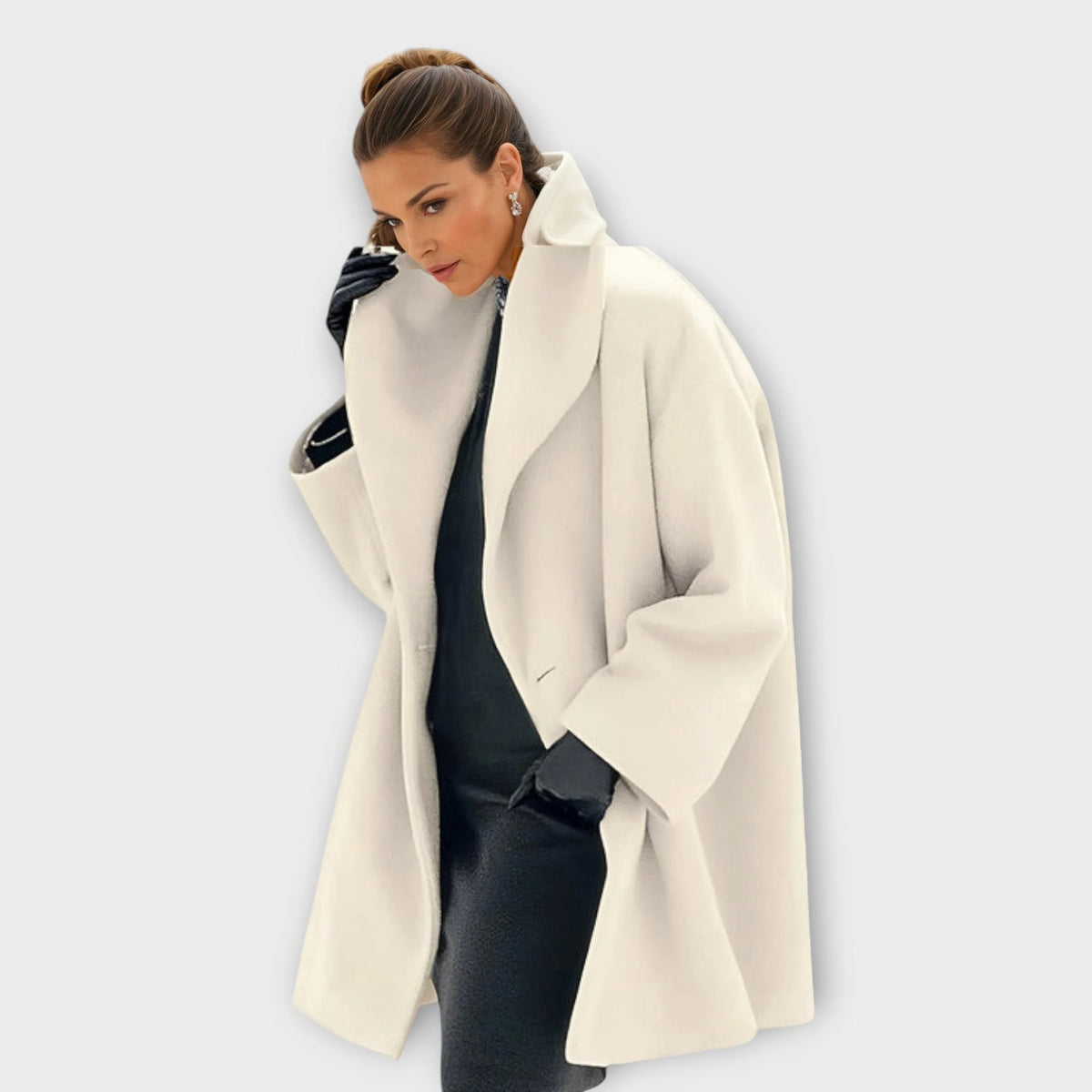 Women's white windproof coat