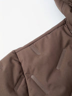 Men's yellowish-brown hooded Winter Jacket with Faux Fur Hood Lining