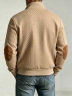 Men's knit baseball jacket