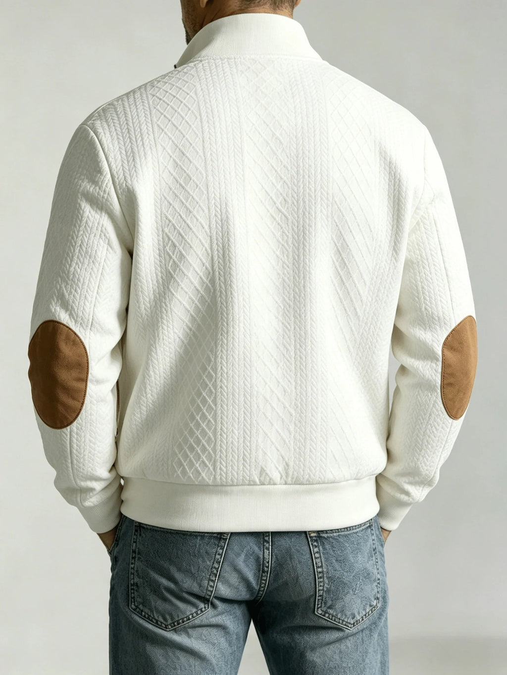 Men's knit baseball jacket