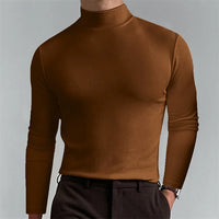 Garrett | Men's Slim-Fit Ribbed Mock Neck Sweater for Winter Layering