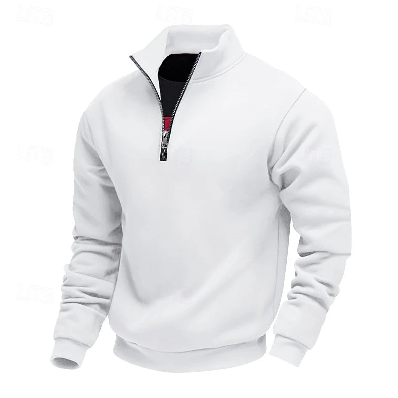 Men's red refined Heather Quarter-Zip Sweatshirt