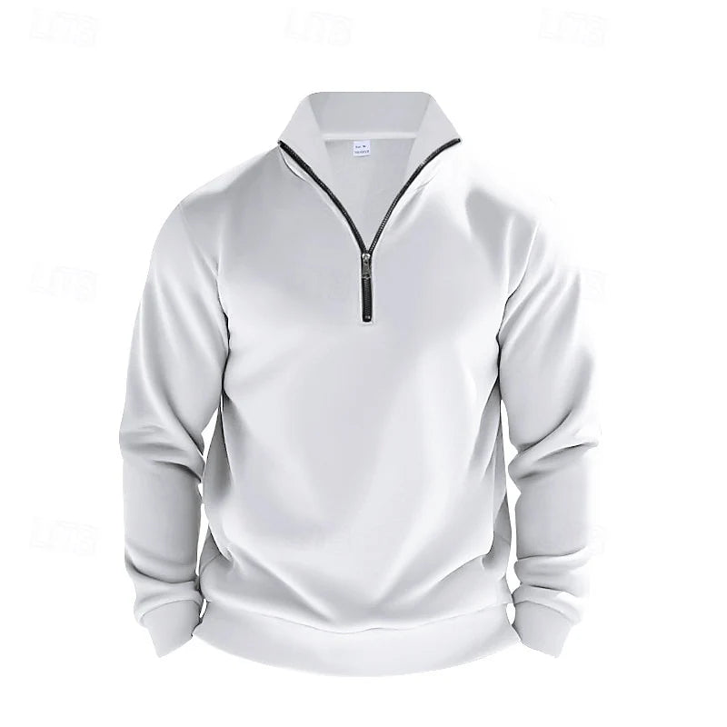 Men's red refined Heather Quarter-Zip Sweatshirt