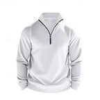 Men's red refined Heather Quarter-Zip Sweatshirt
