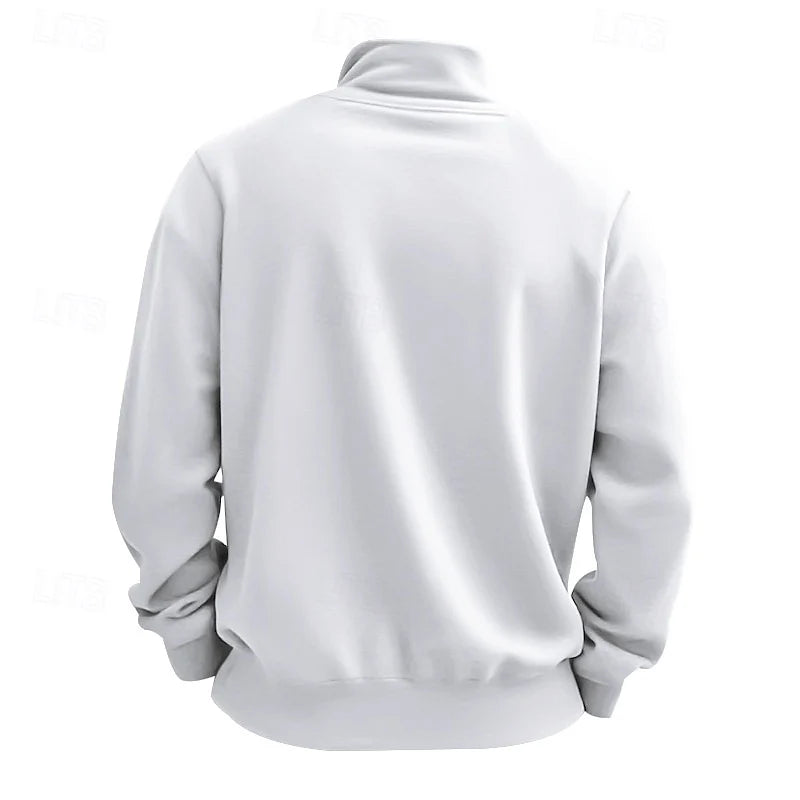 Men's red refined Heather Quarter-Zip Sweatshirt