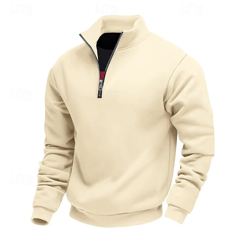 Men's red refined Heather Quarter-Zip Sweatshirt