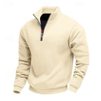 Men's red refined Heather Quarter-Zip Sweatshirt