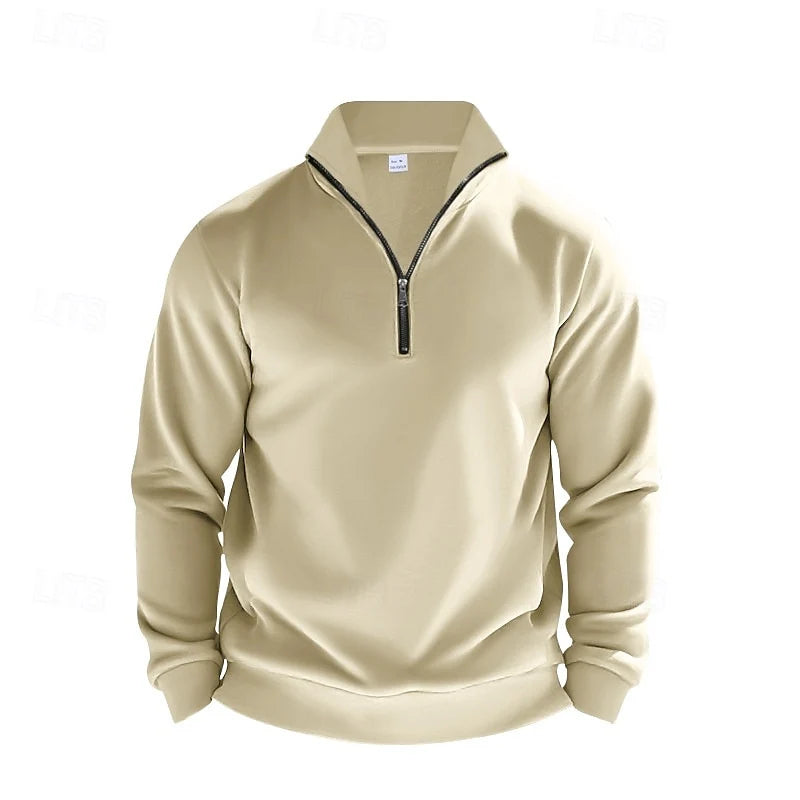 Men's red refined Heather Quarter-Zip Sweatshirt