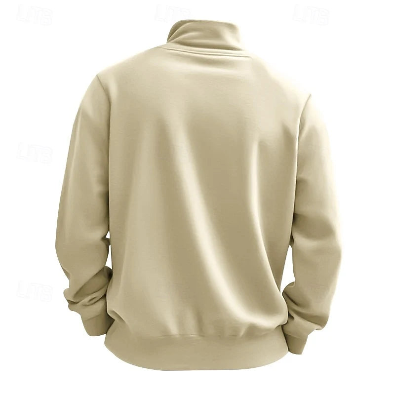Men's red refined Heather Quarter-Zip Sweatshirt
