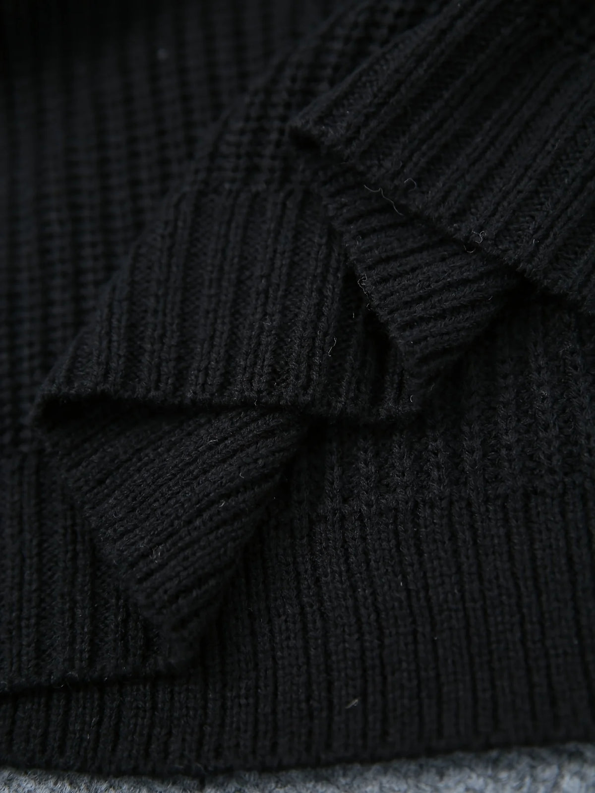 Women's black oversized ribbed plus size sweater dress, half-turtleneck