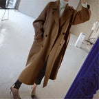 Women's wool-blend long coat