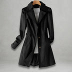 Women's black tailored trench coat
