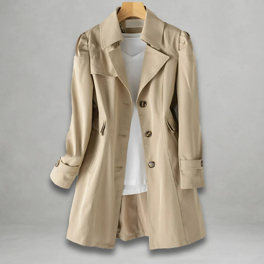 Women's beige tailored trench coat