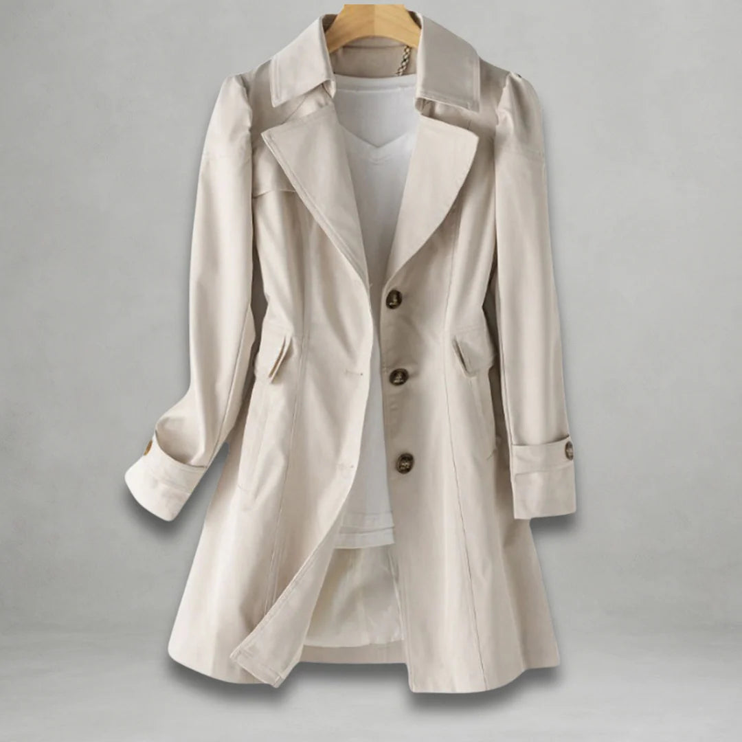 Women's khaki tailored trench coat